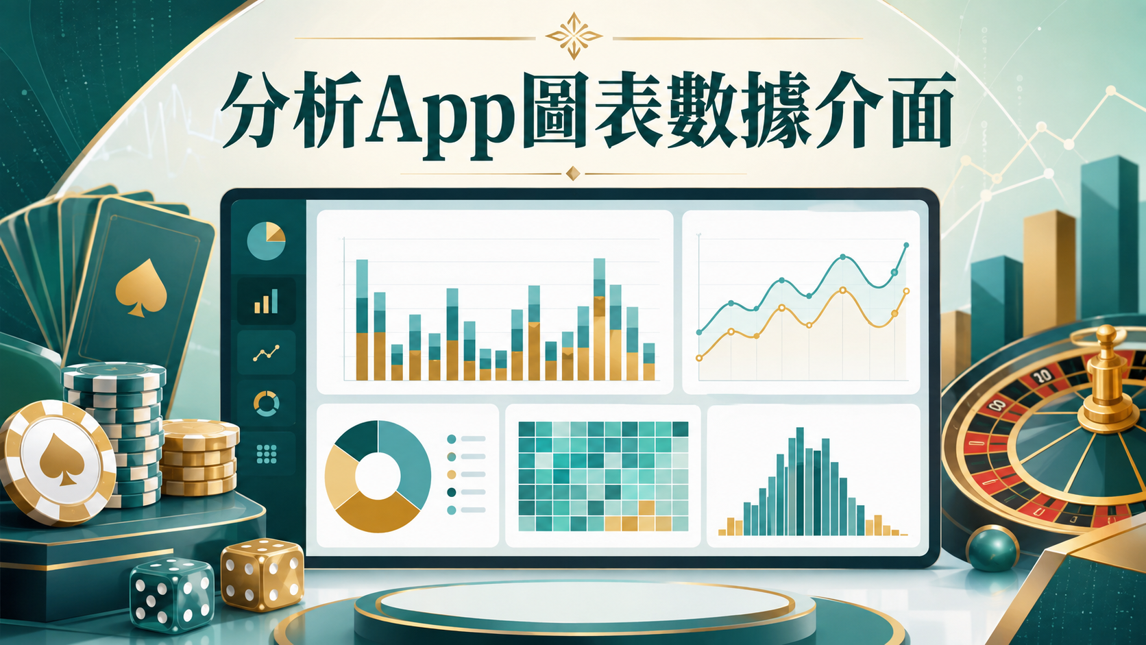 賓果賓果分析App圖表與數據介面的概念畫面