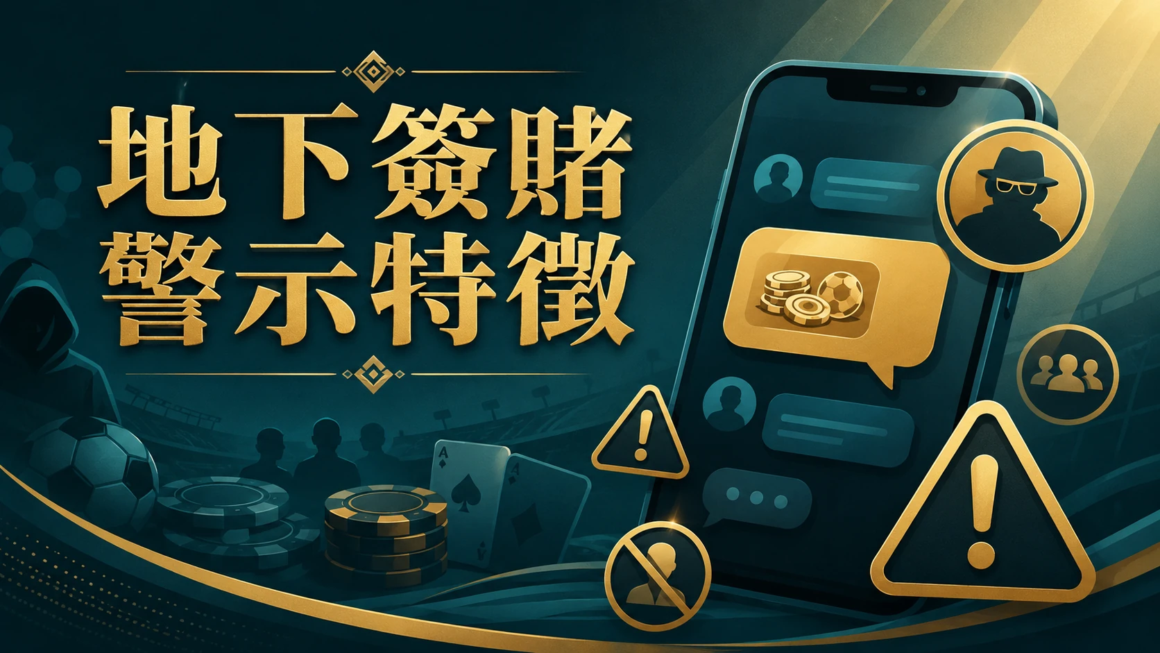 地下簽賭盤口常見警示特徵說明圖