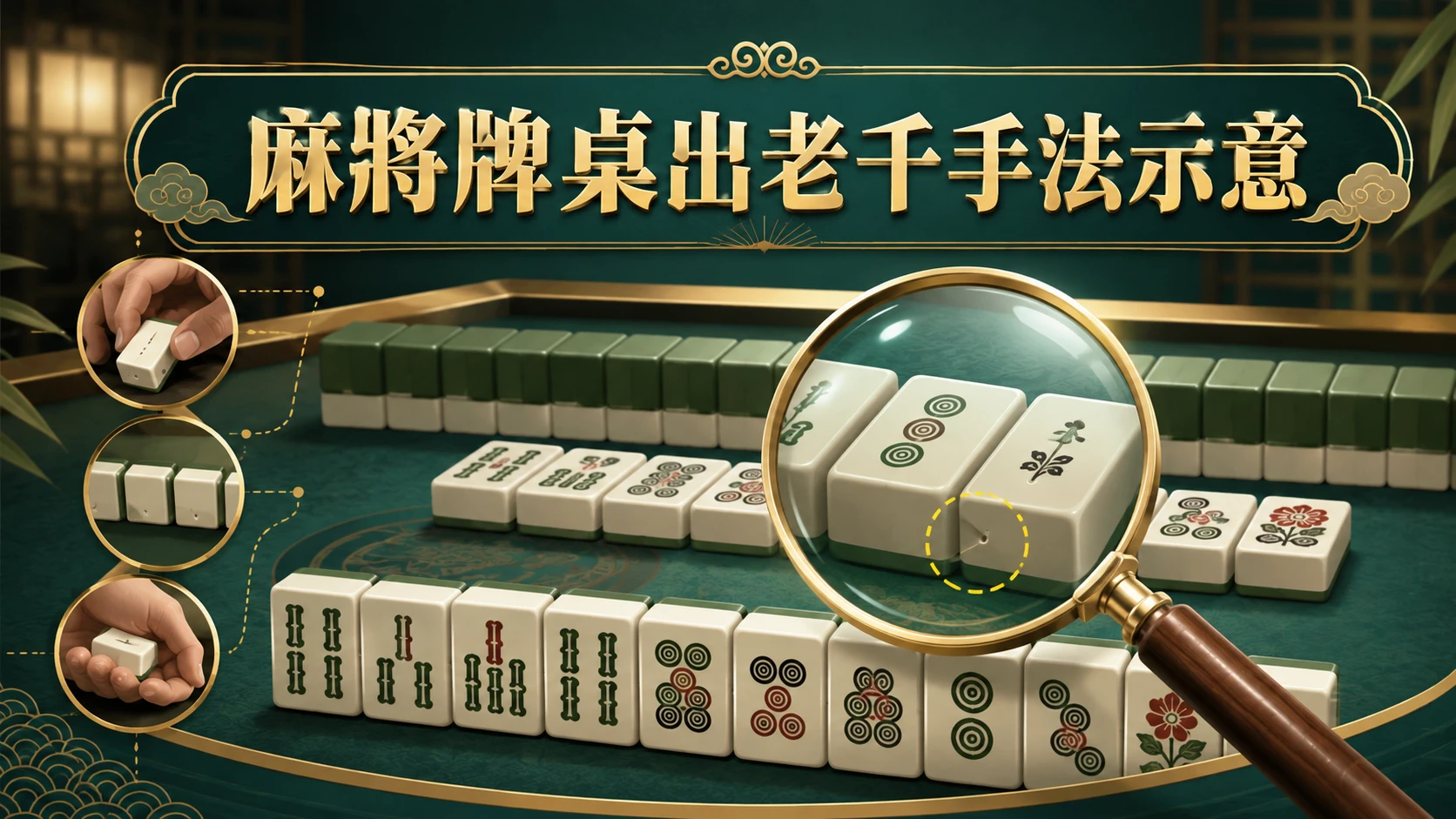 麻將牌桌常見出老千手法辨識主視覺