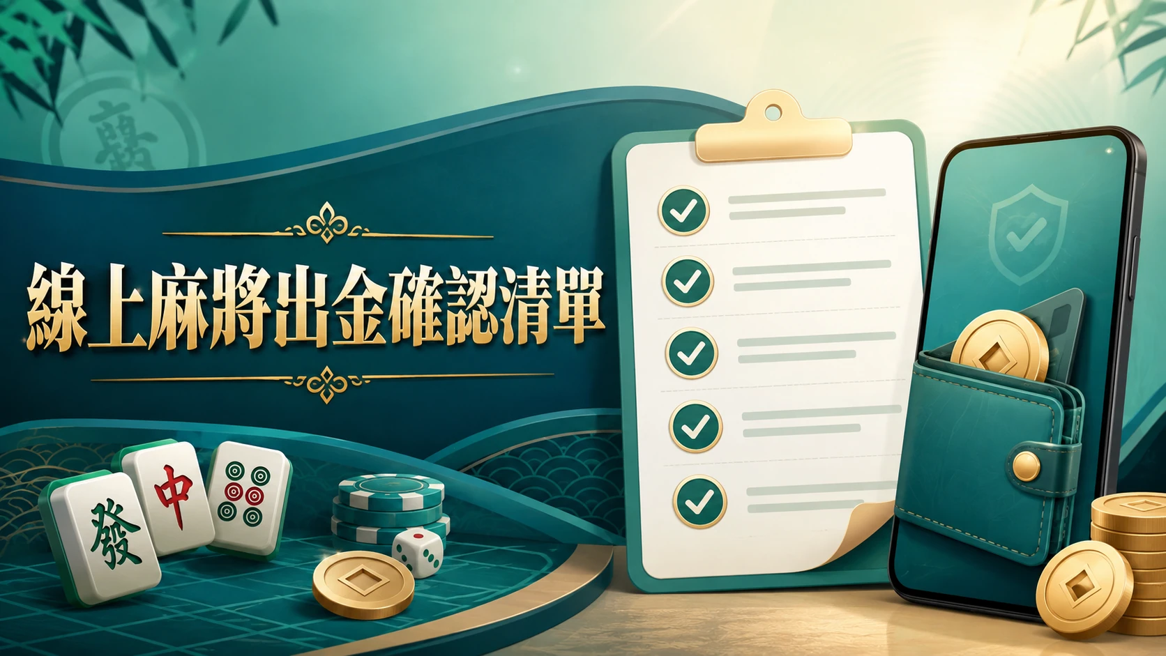 線上麻將出金前確認事項檢查清單情境
