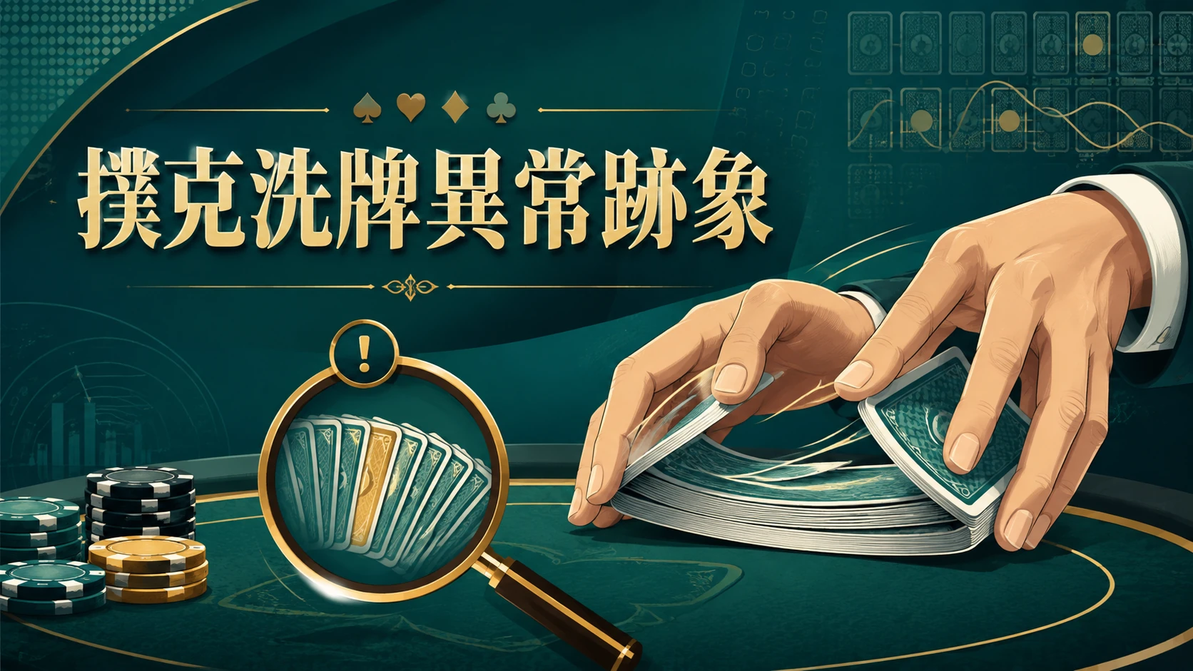 撲克洗牌手法異常跡象說明圖